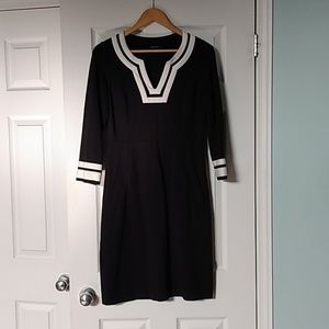 Ponte knit dress LBD Lands End size 4